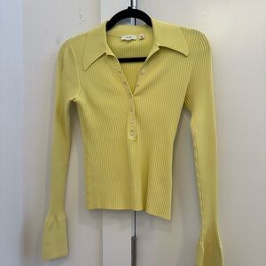 A.L.C. Eleanor Ribbed Polo Sweater